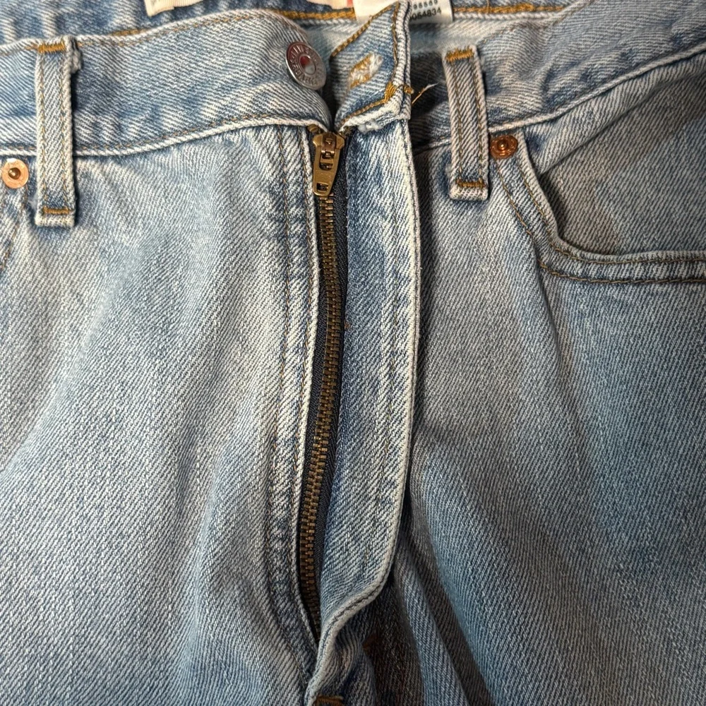 LEVI’S 505 Regular Fit Straight Leg Light Stonewash Blue Jeans Size 38 x 34